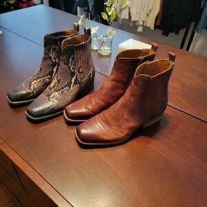 Zodiac Leather Chelsea Boots (Both Pair) Size 7.5